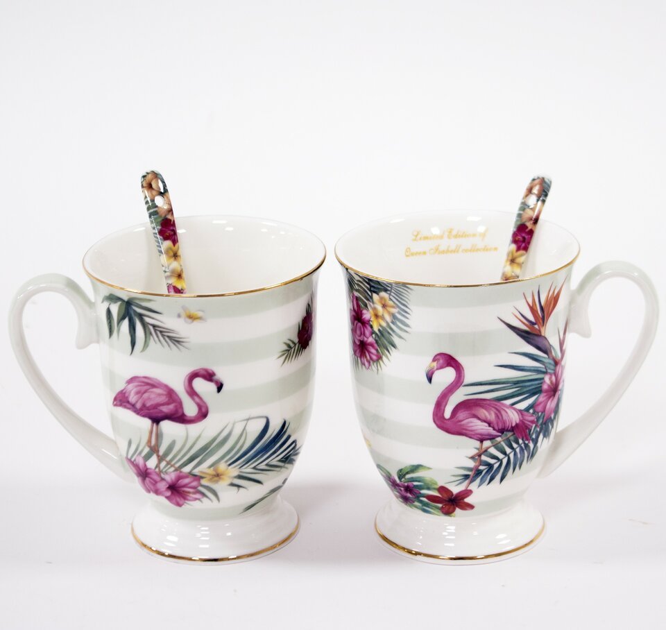 Keramikinių puodelių rinkinys “FLAMINGO”