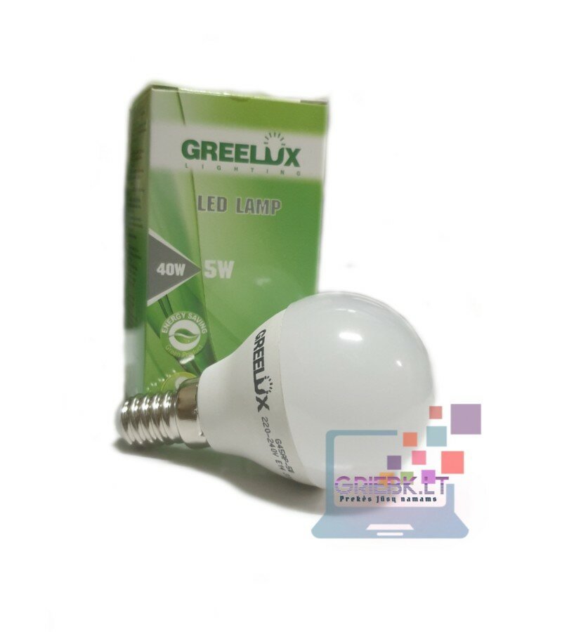 Greelux LED lemputė P45 5W E14 