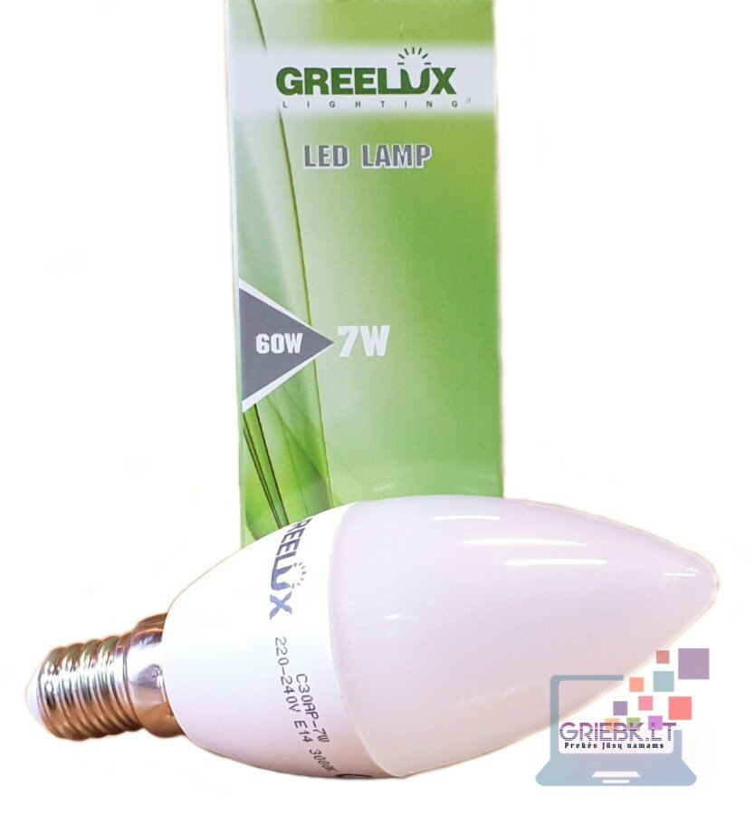 LED lemputė C37 7W E14 Greelux 