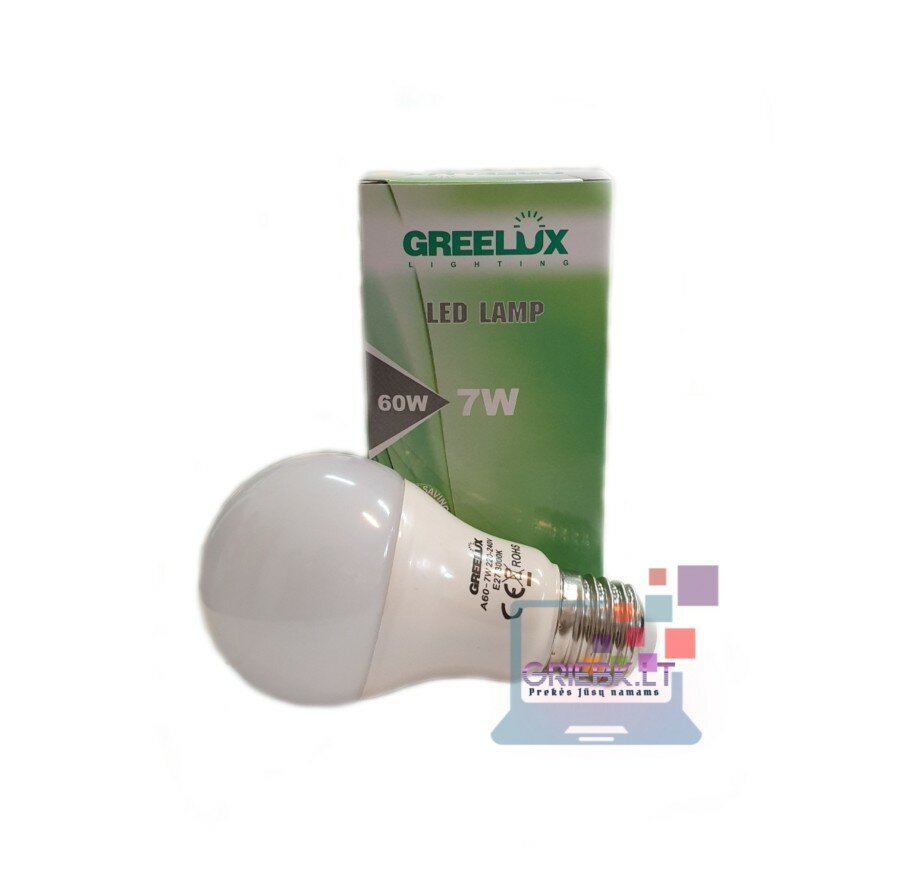 LED lemputė A60 7W E27 Greelux 