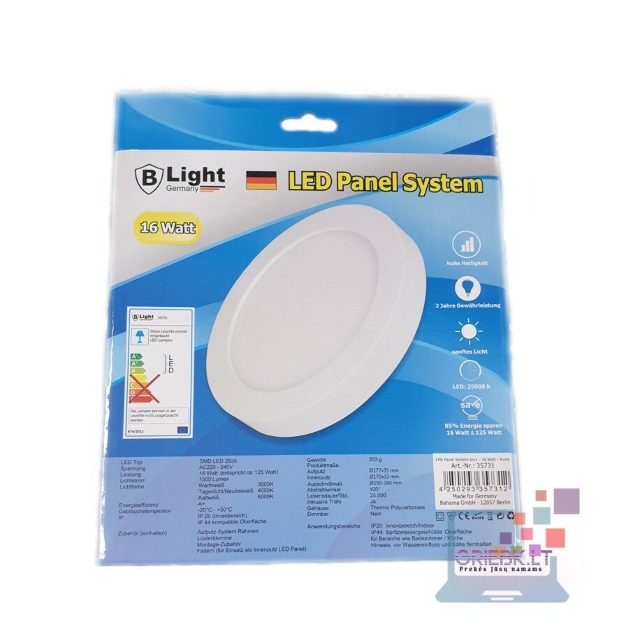 Universali LED panėlė 6in1 "B Light" 16W