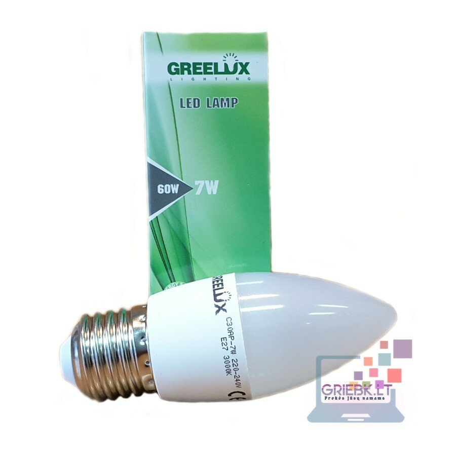 LED lemputė C37 7W E27 Greelux 