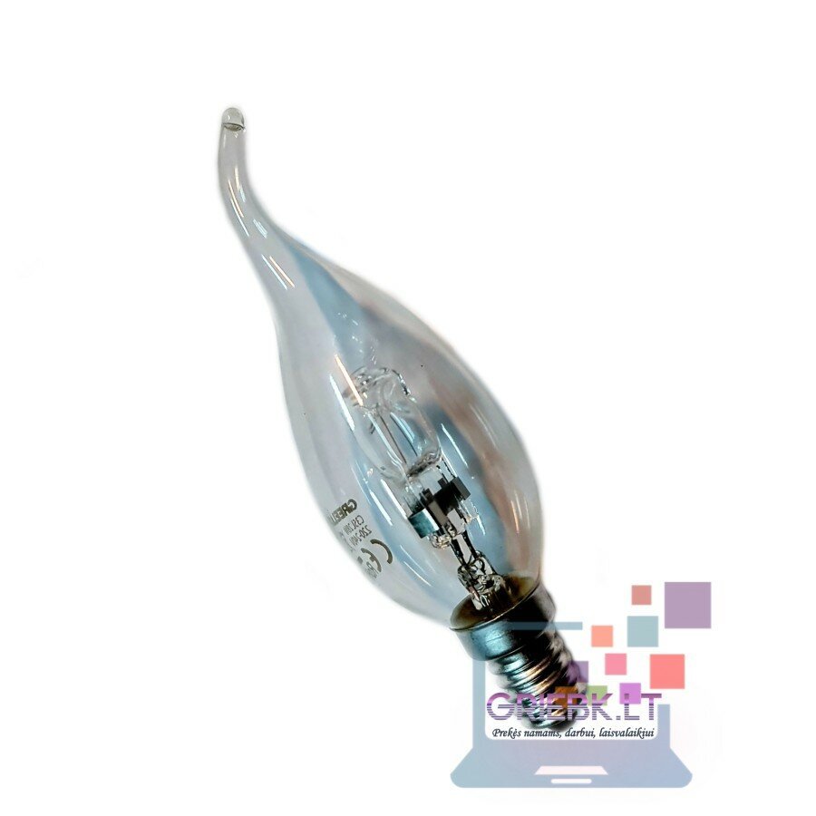 Lemputė halogeninė C35L 220-240V 28W E14 Greelux
