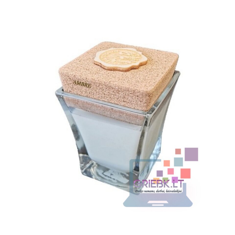 AROMATINĖ ŽVAKĖ THD NATURE WICK WOOD AMBRE 70G (GINTARO KVAPO)