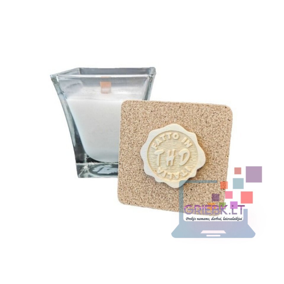 AROMATINĖ ŽVAKĖ THD NATURE WICK WOOD AMBRE 70G (GINTARO KVAPO)