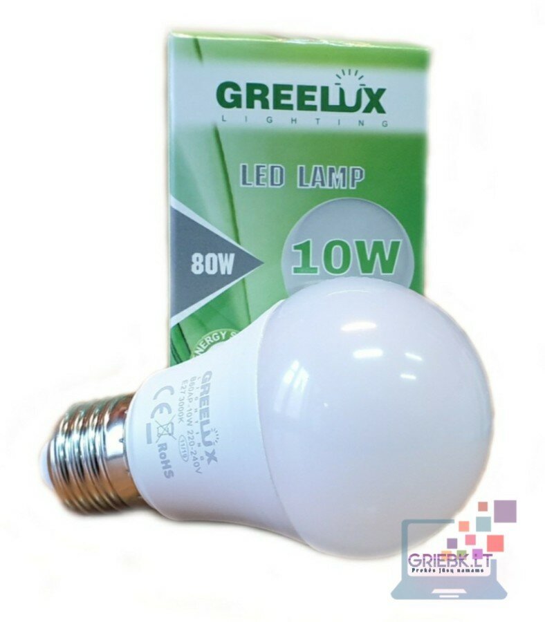 Greelux LED lemputė A60 10W E27 