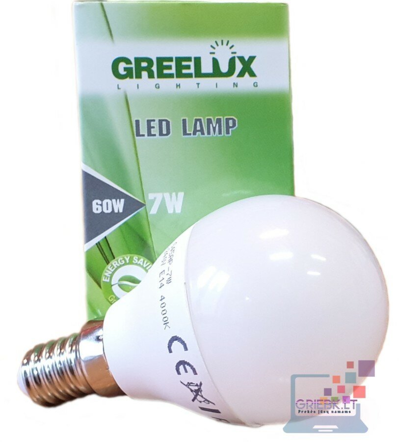 LED lemputė P45 7W E14 Greelux 