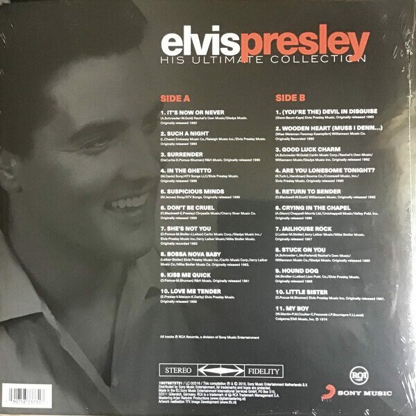 Elvis Presley ‎– His Ultimate Collection 1LP