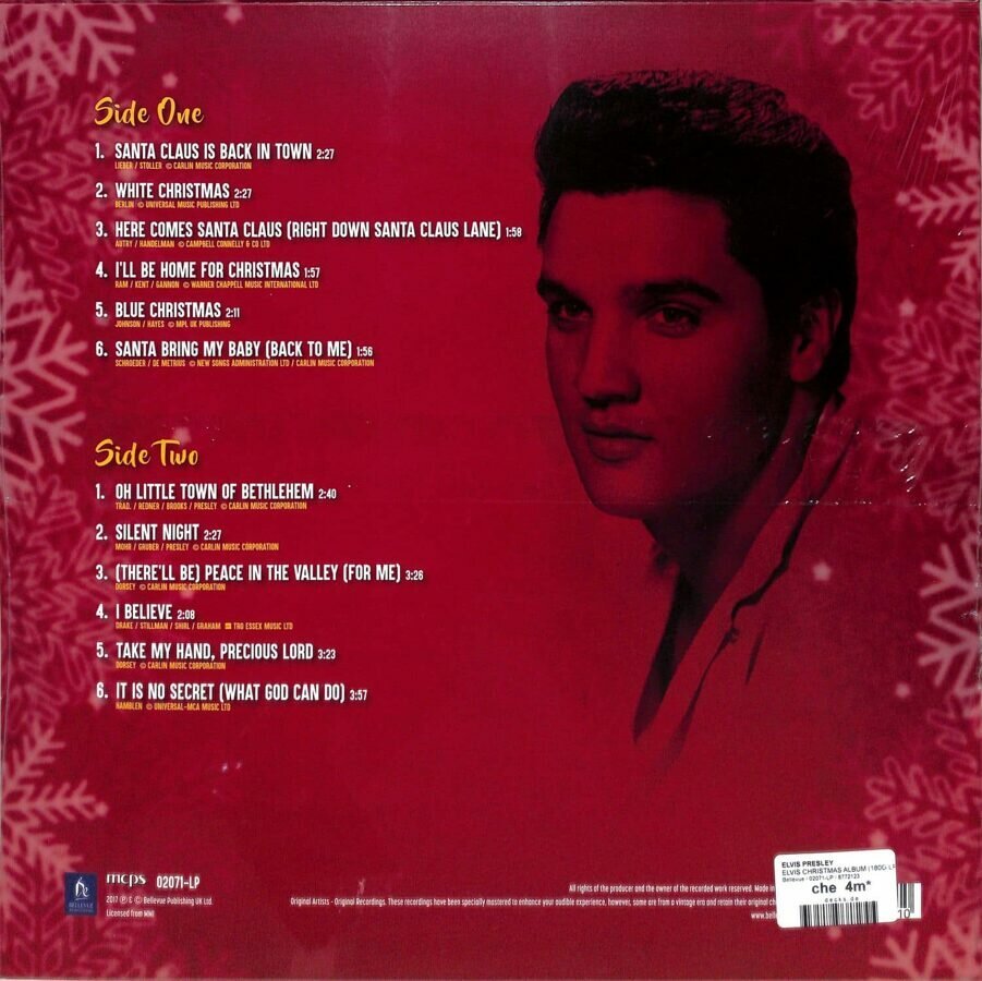Elvis Presley ‎– Elvis Christmas Album 1LP 