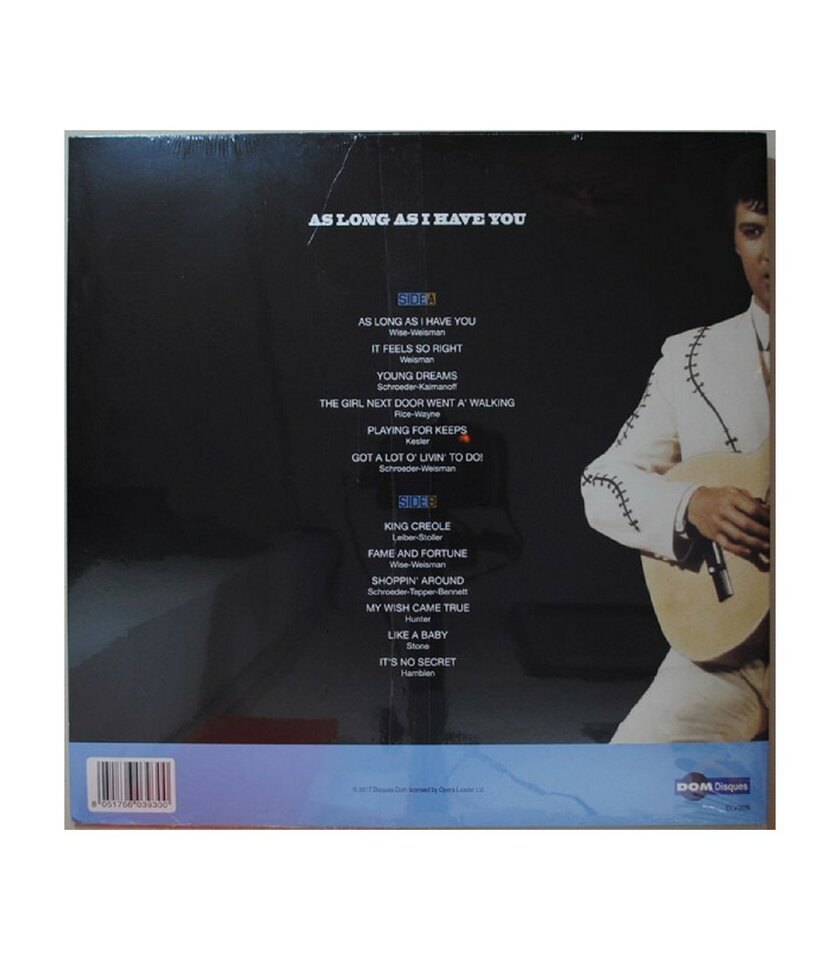 Elvis Presley ‎– As Long As I Have You 1LP
